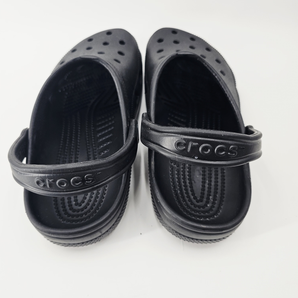 CROCS Black  Size Men 8- Women Unisex10 Slip-on Waterproof Shoes - Picture 3 of 6